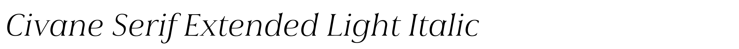 Civane Serif Extended Light Italic